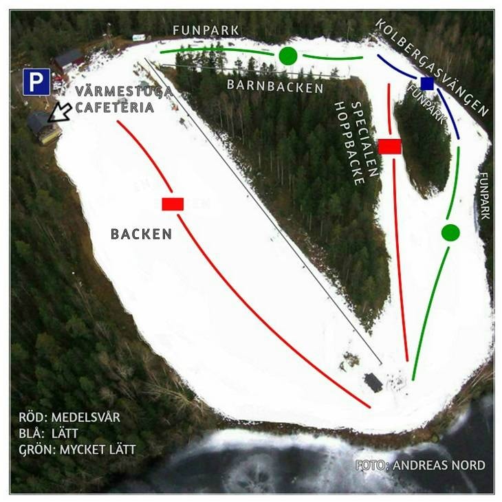 Spökbacken trail map