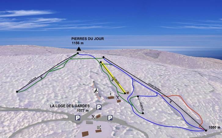 La Loge des Gardes trail map