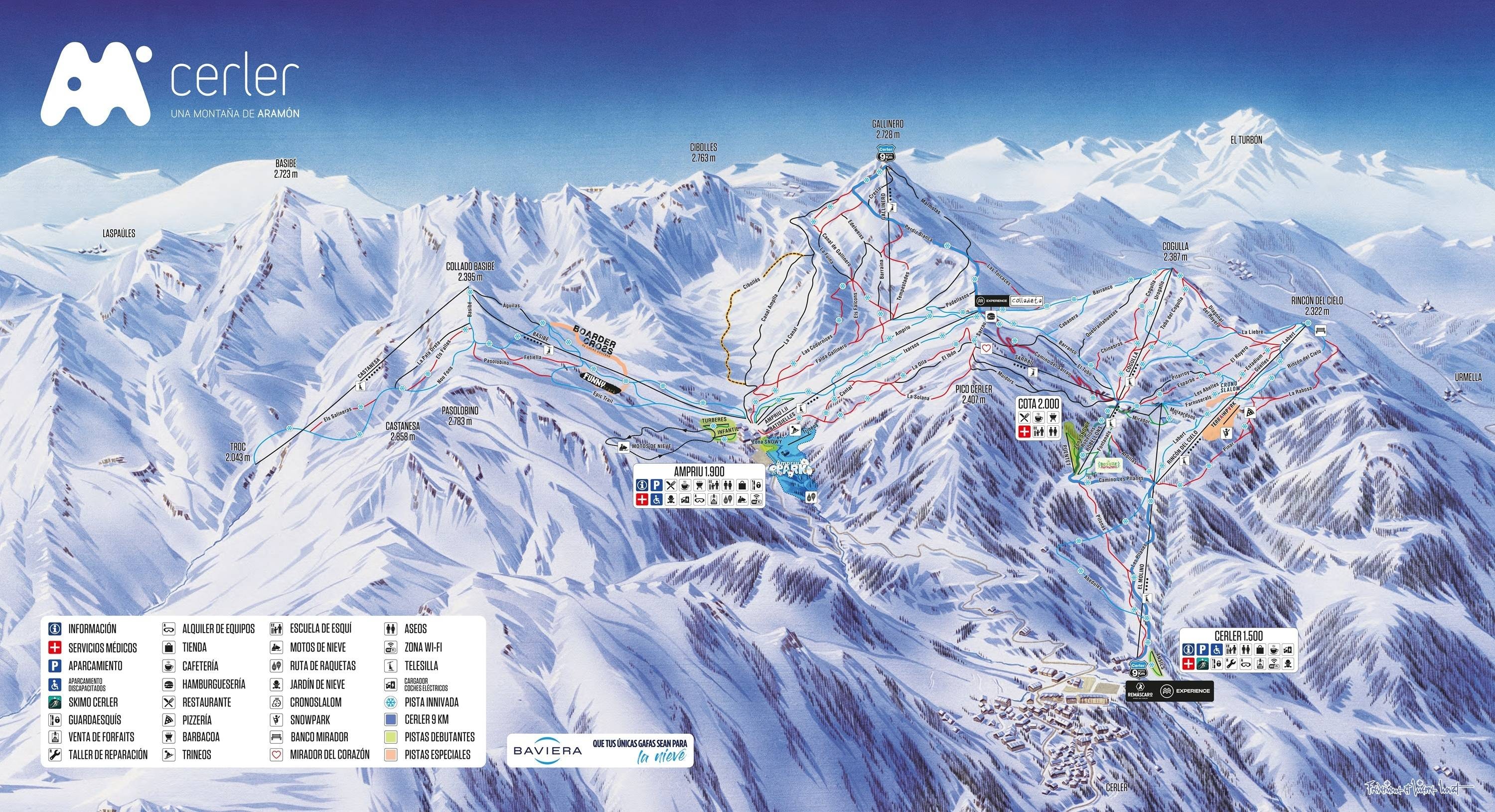 Cerler trail map