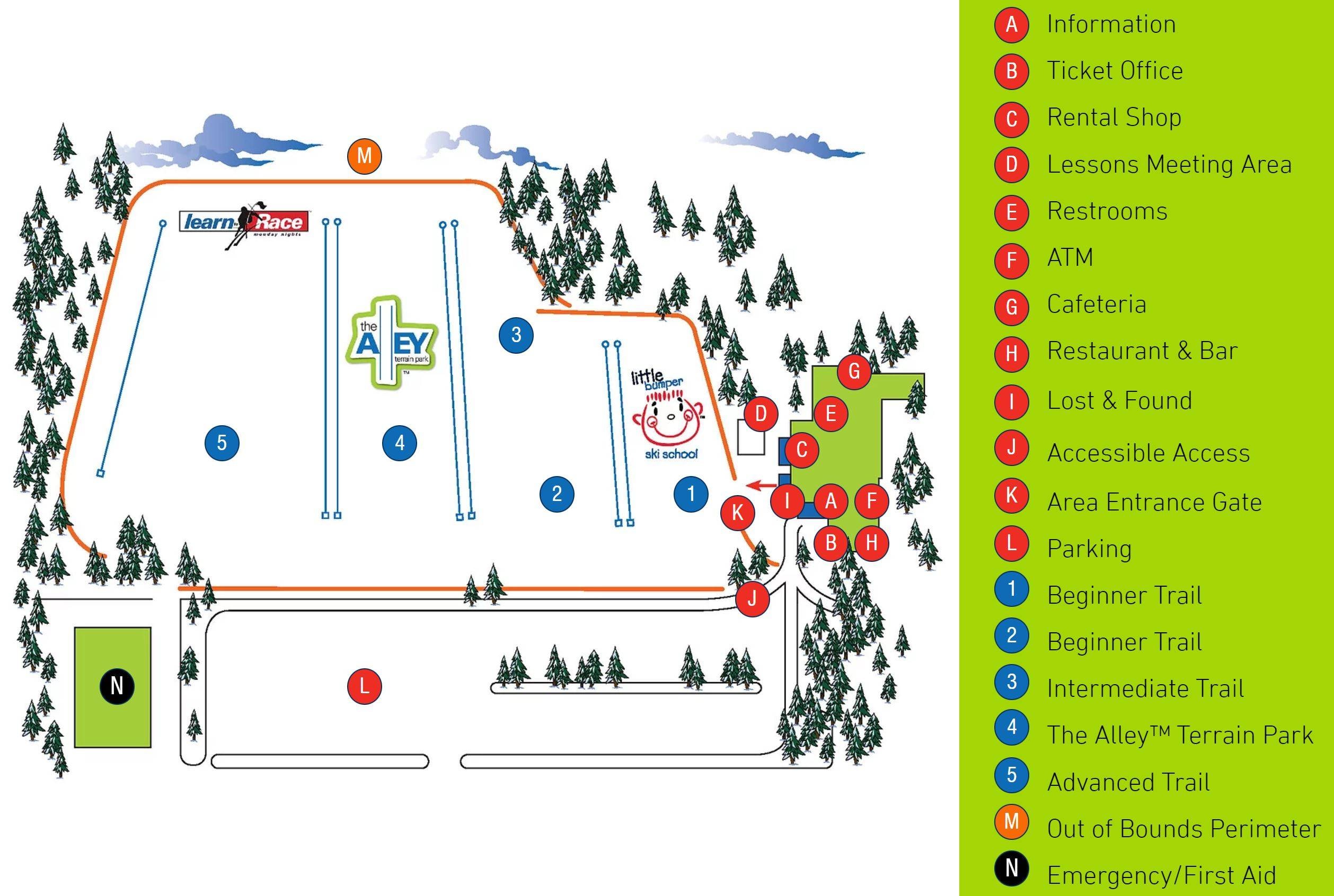 Four Lakes trail map