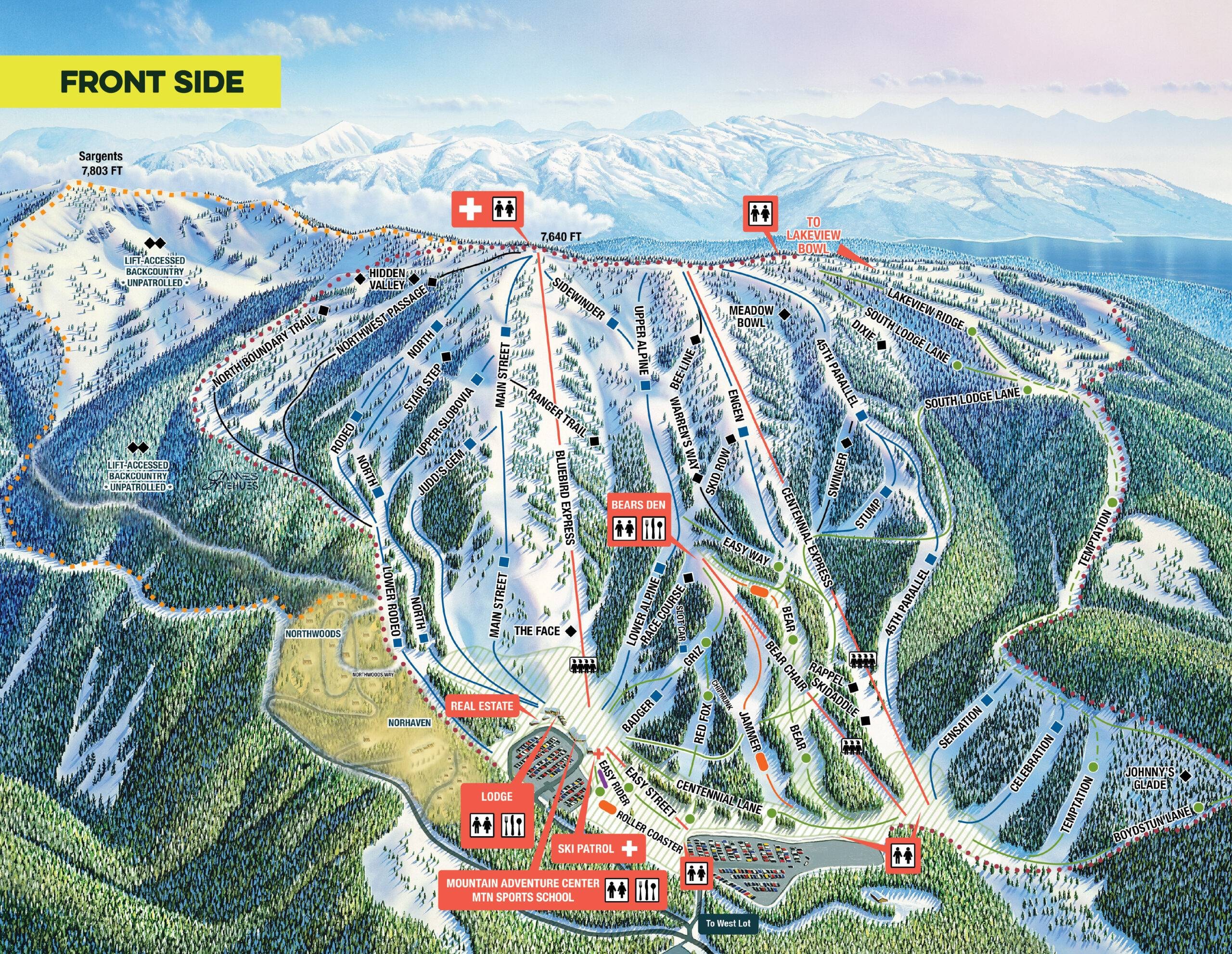 Brundage Mountain trail map