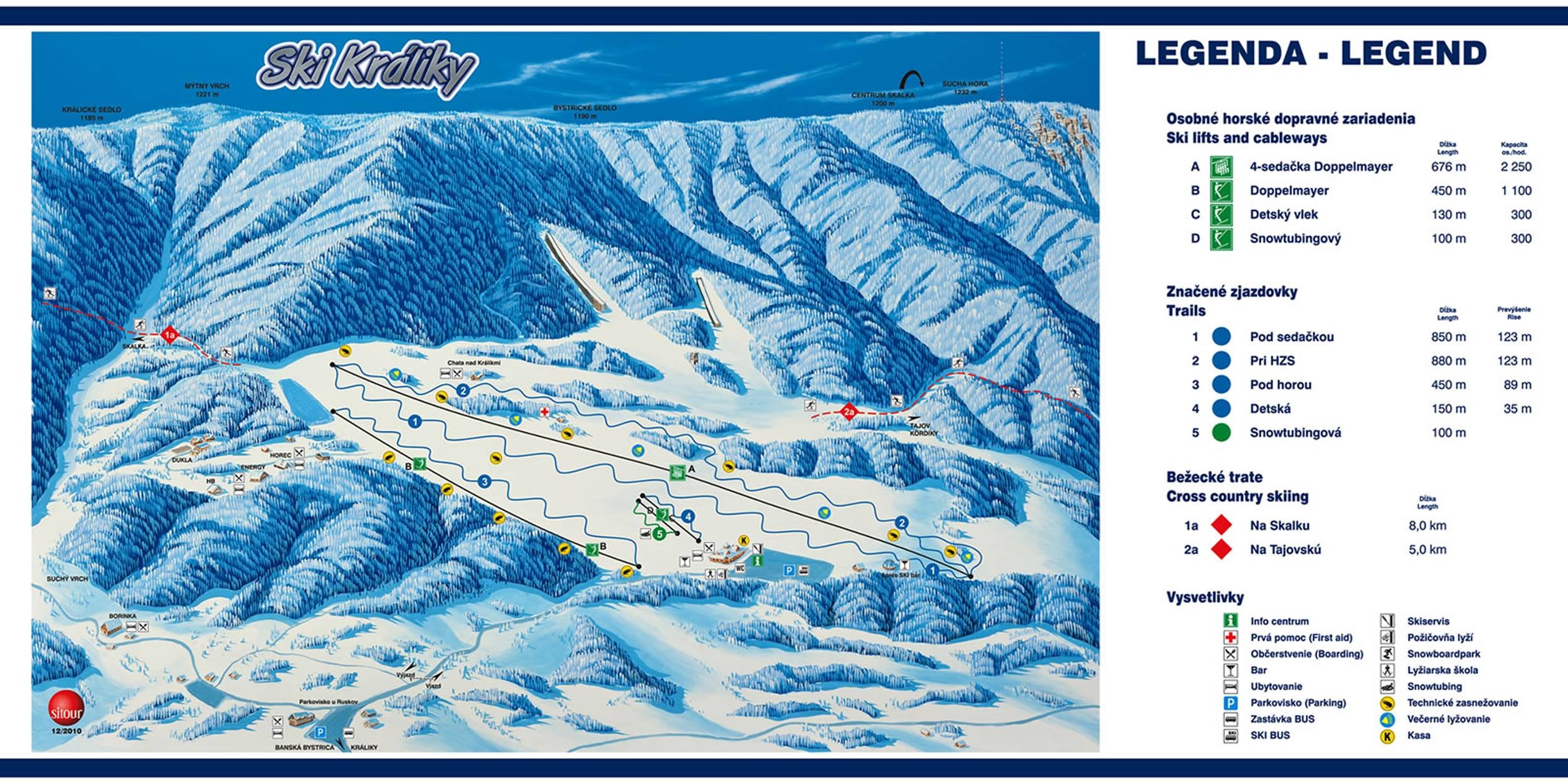 Králiky trail map