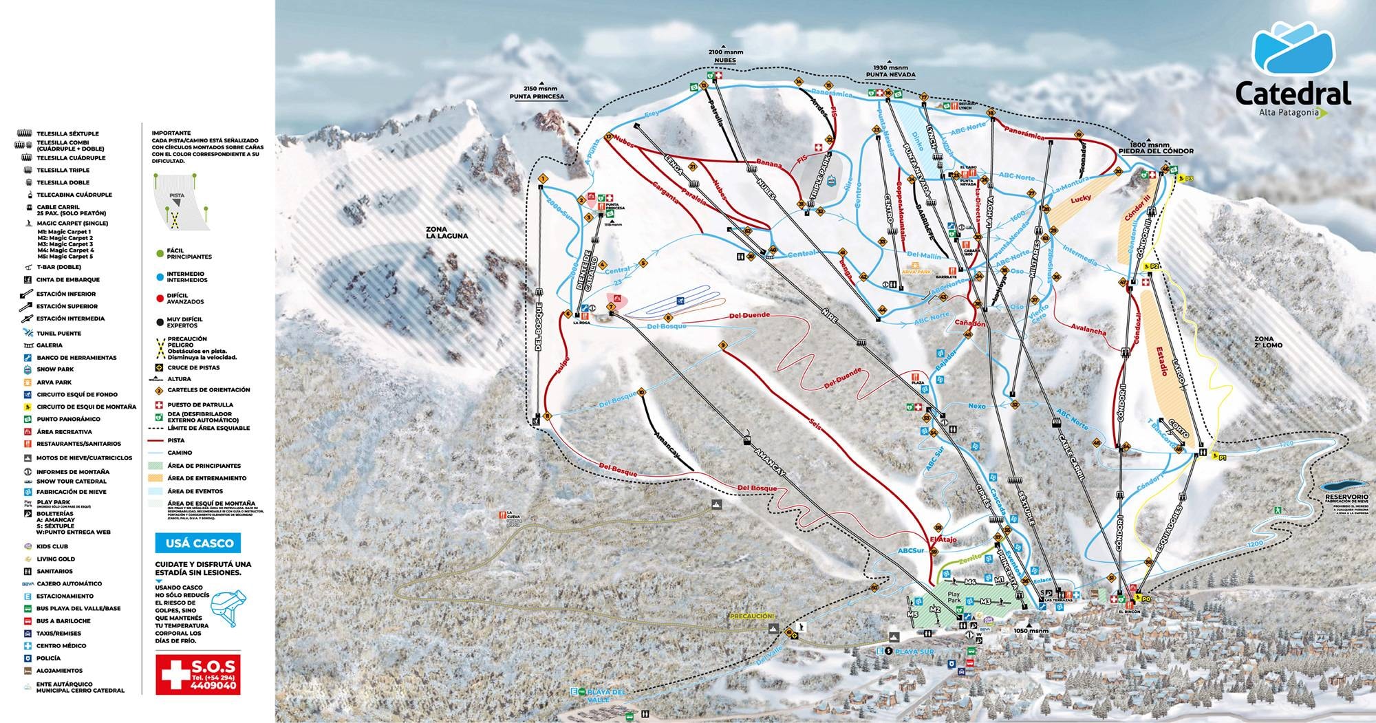 Catedral Alta Patagonia trail map
