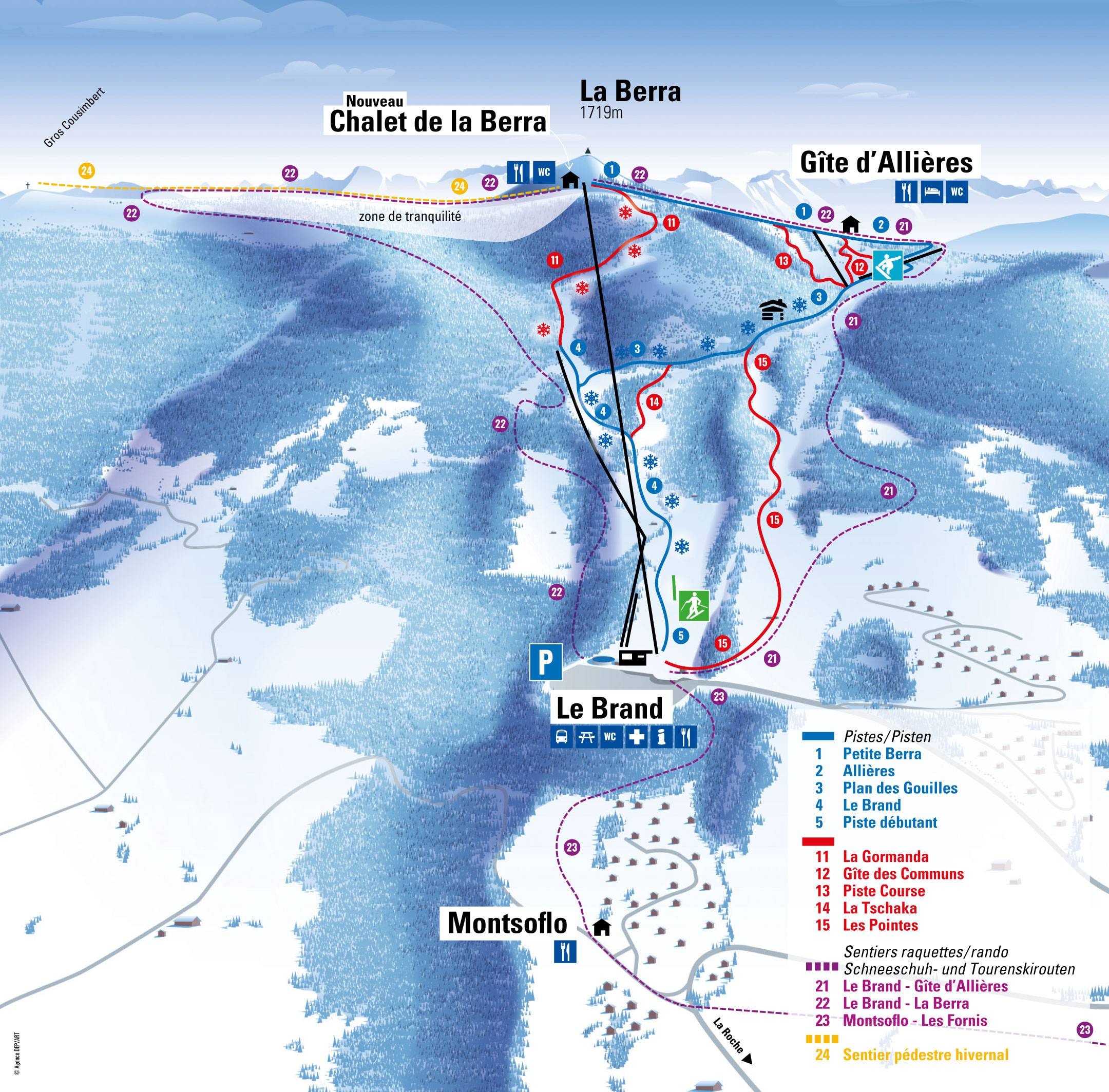La Berra – La Roche trail map