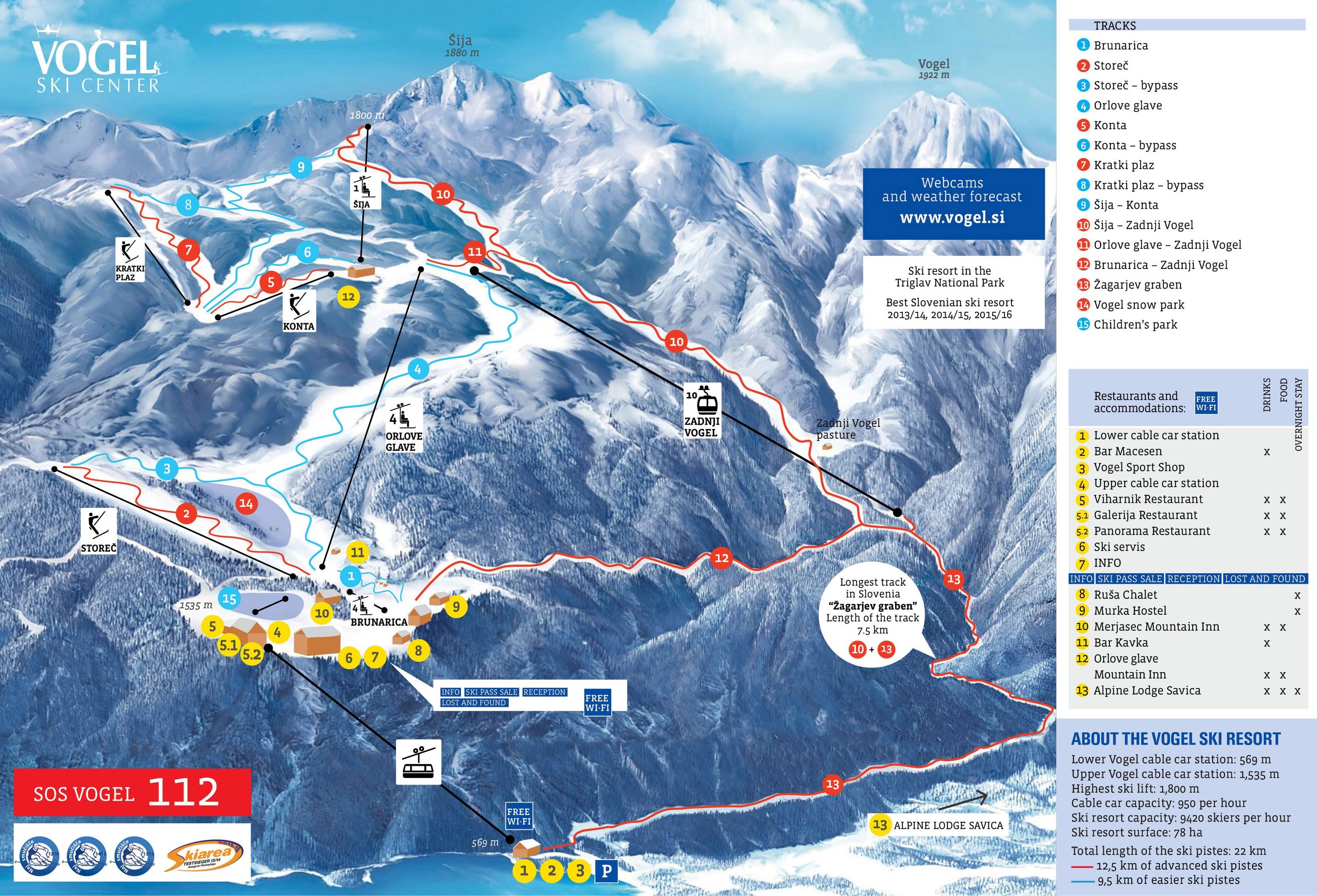 Vogel – Bohinj trail map