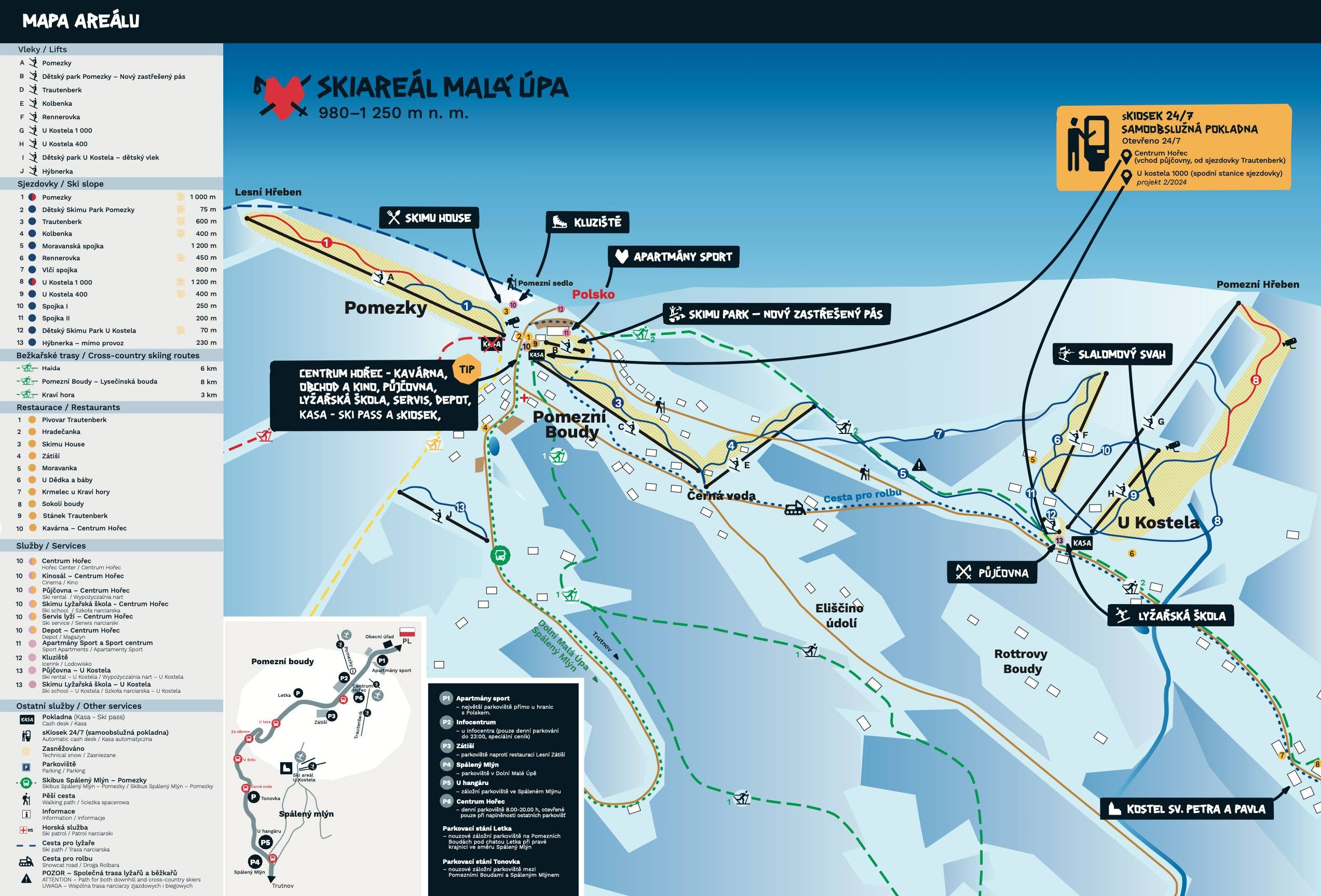 Malá Úpa trail map