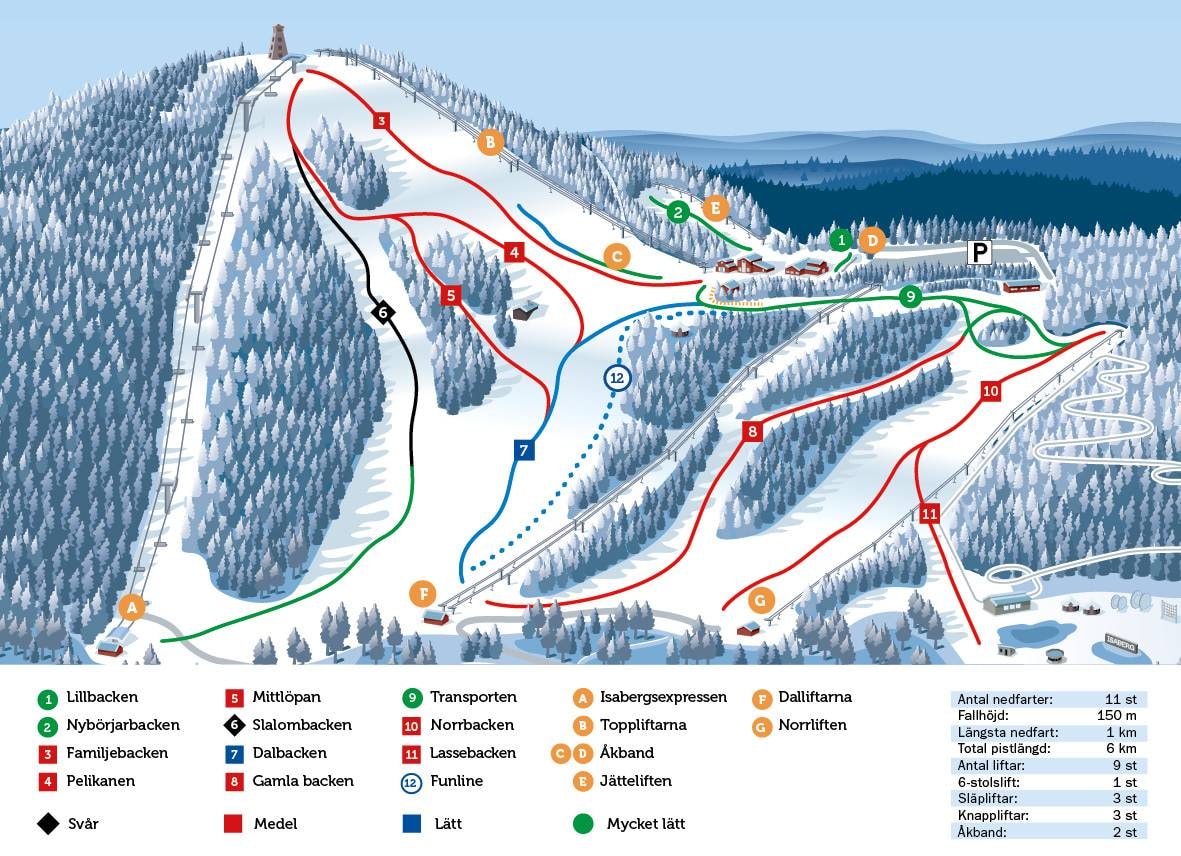 Isaberg – Hestra trail map