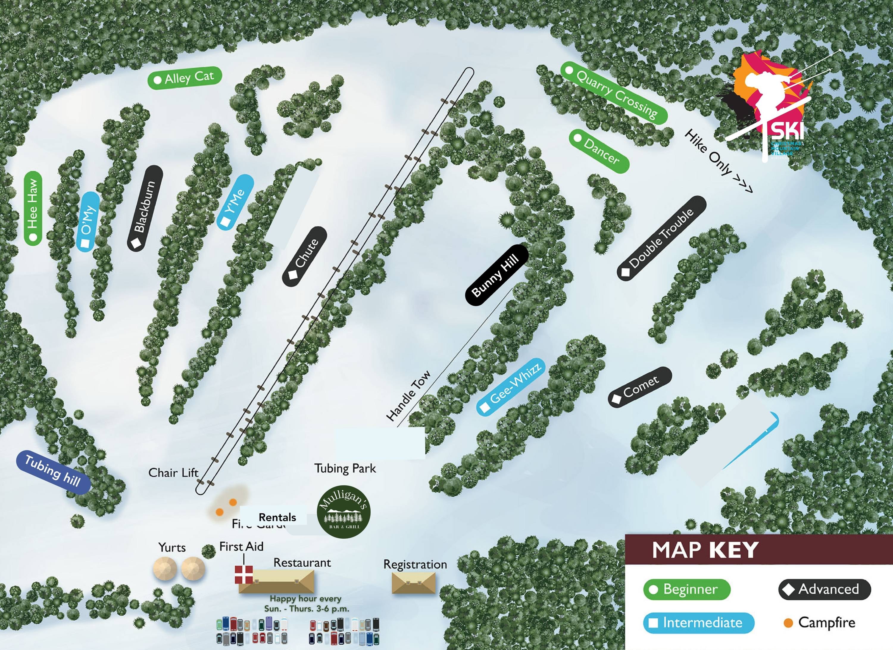 Christmas Mountain trail map