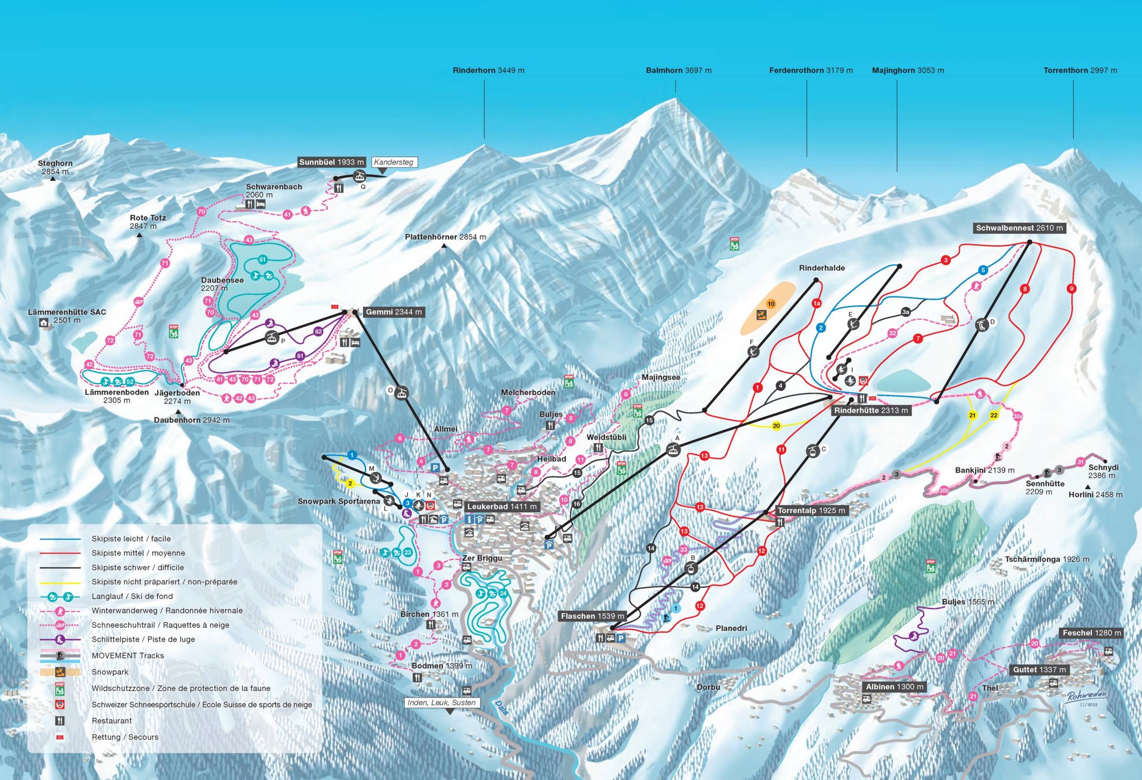 Leukerbad trail map