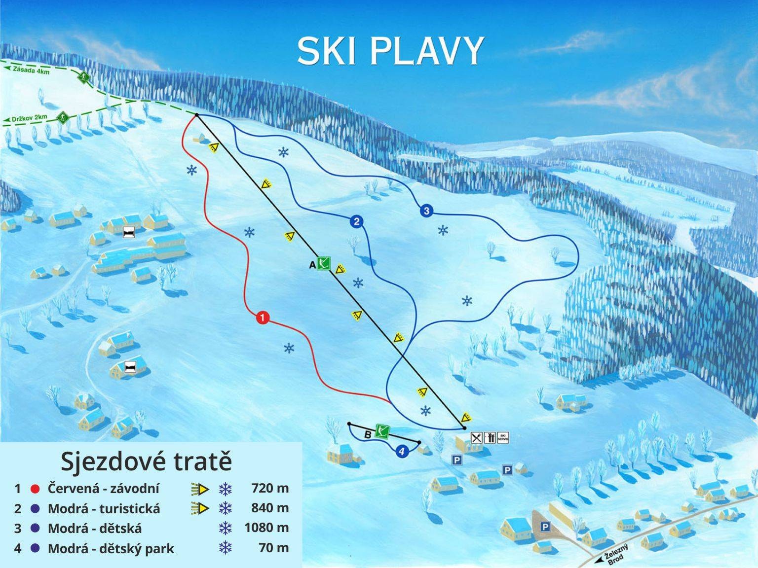 Plavy trail map