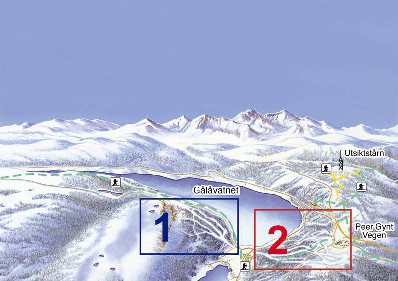 Gålå trail map