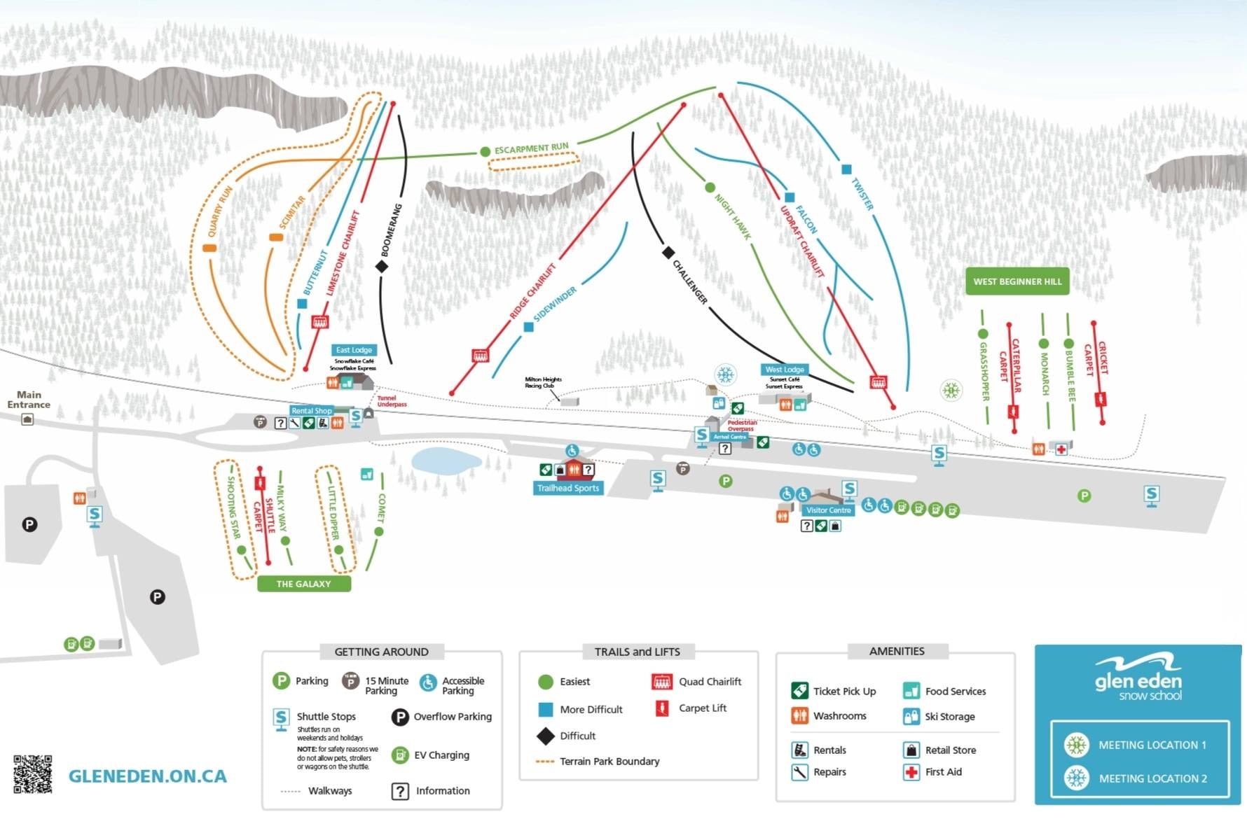 Glen Eden trail map