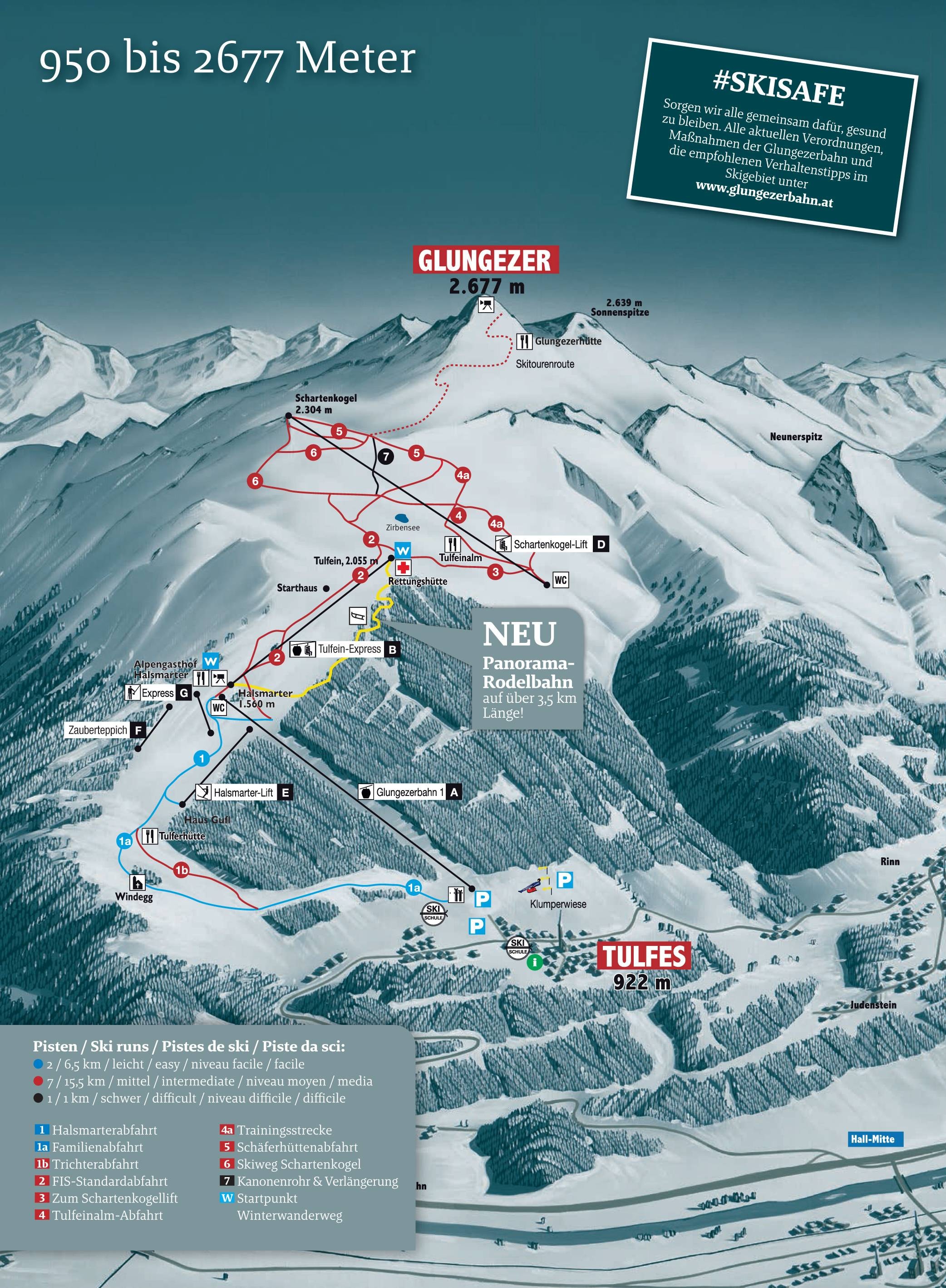 Glungezer – Tulfes trail map