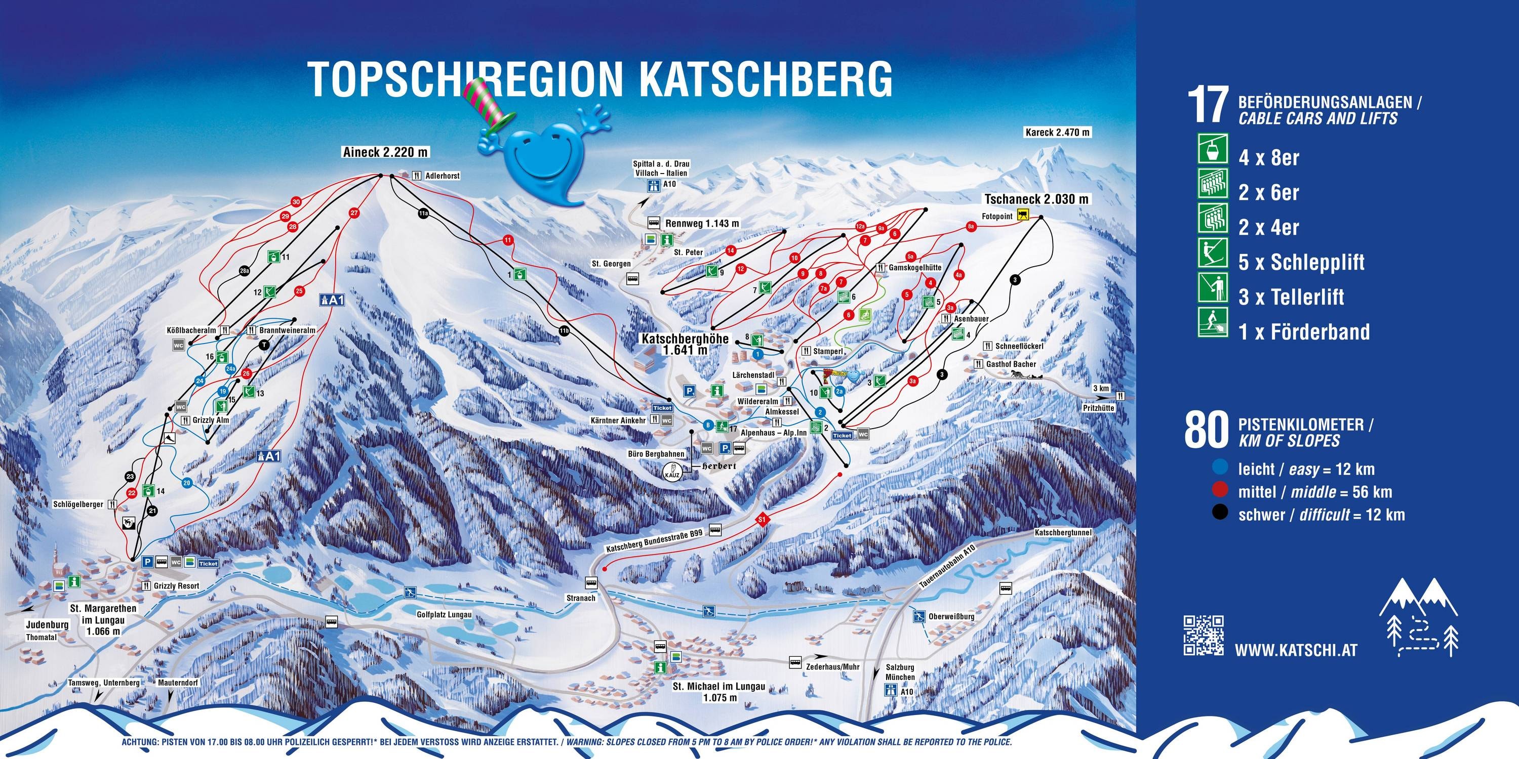Katschberg trail map