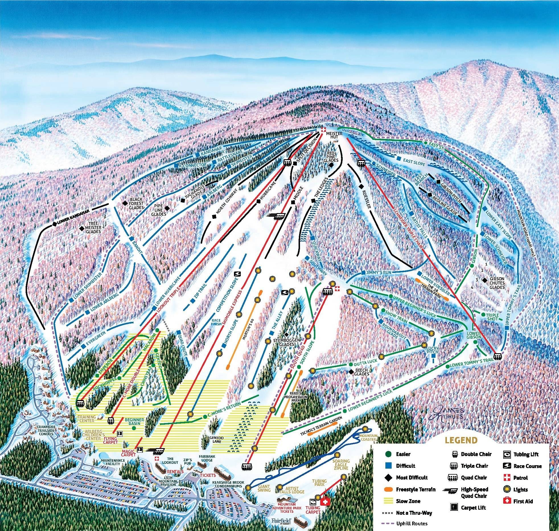 Cranmore trail map