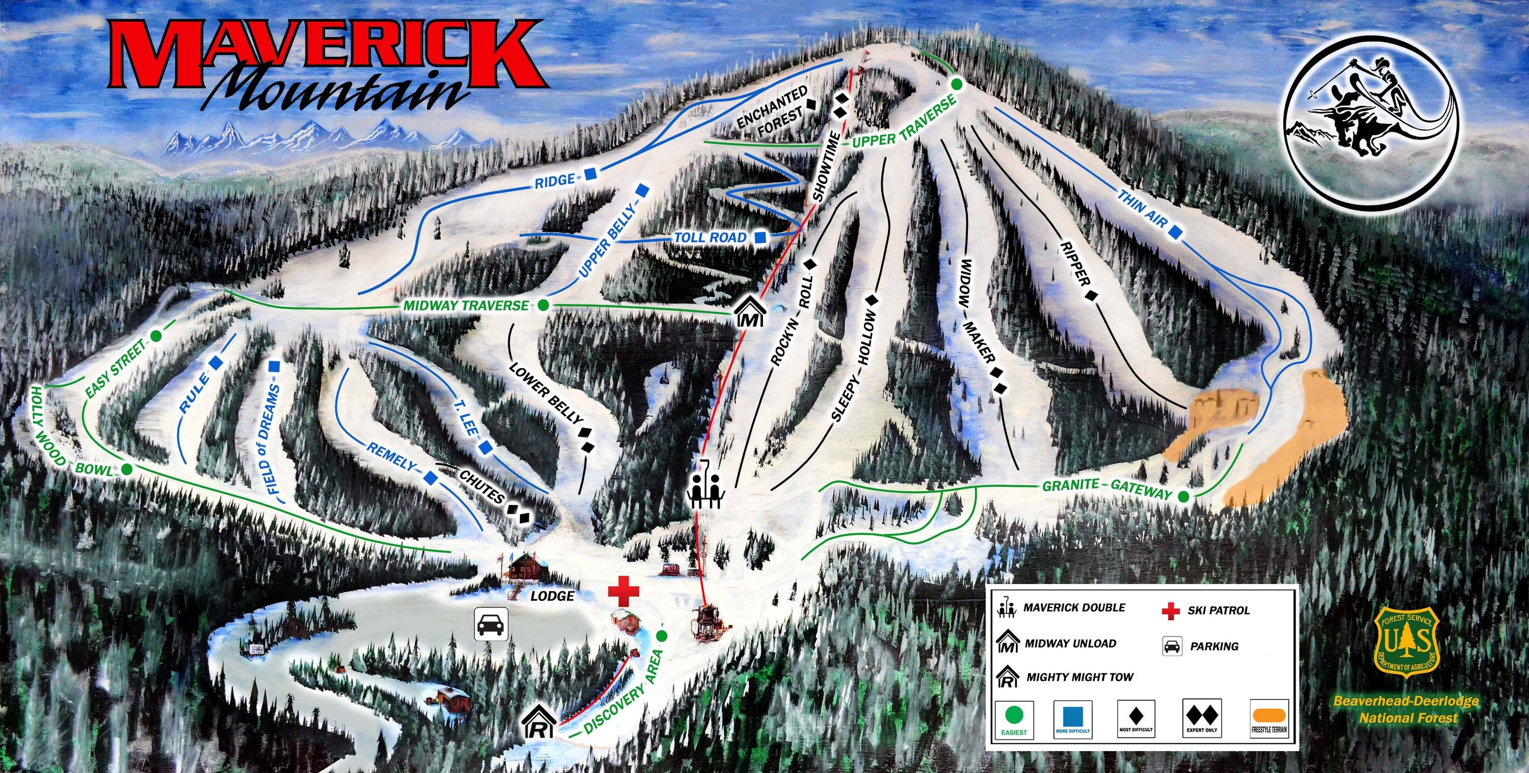 Maverick Mountain trail map