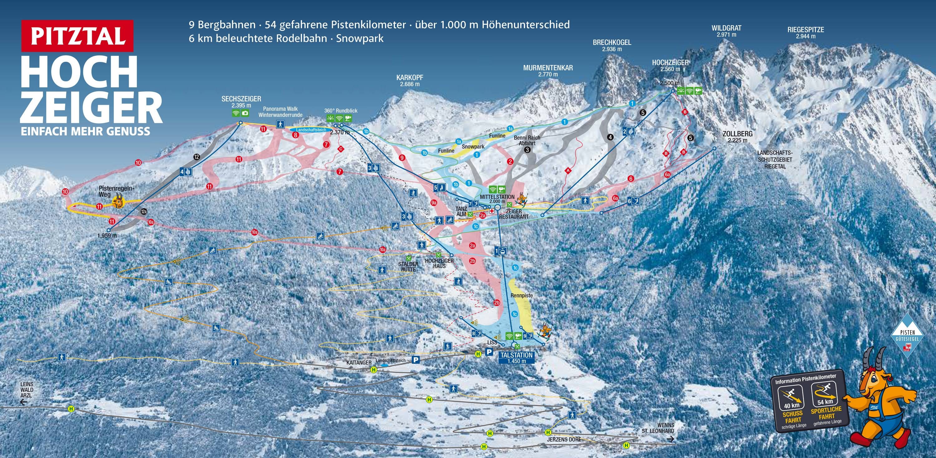 Hochzeiger – Jerzens trail map
