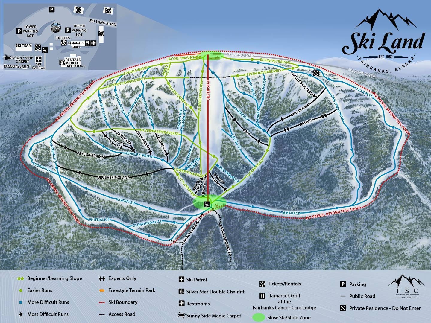 Skiland – Mt. Aurora trail map