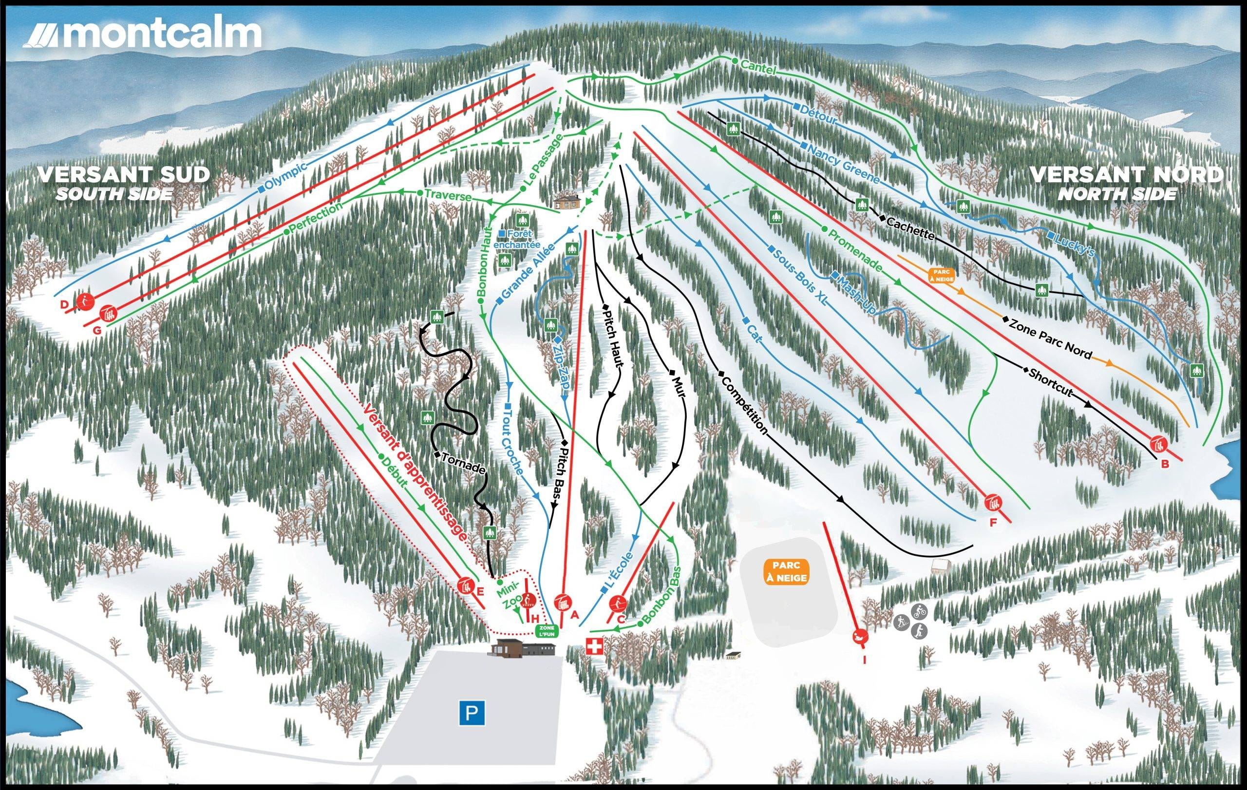 Montcalm trail map
