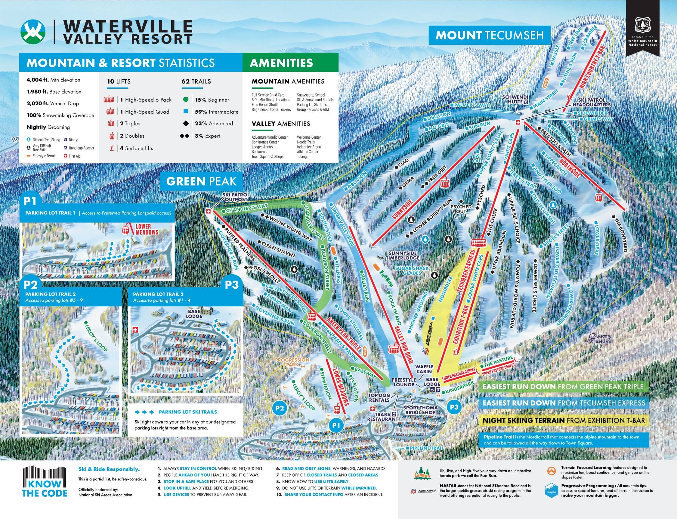 Waterville Valley trail map
