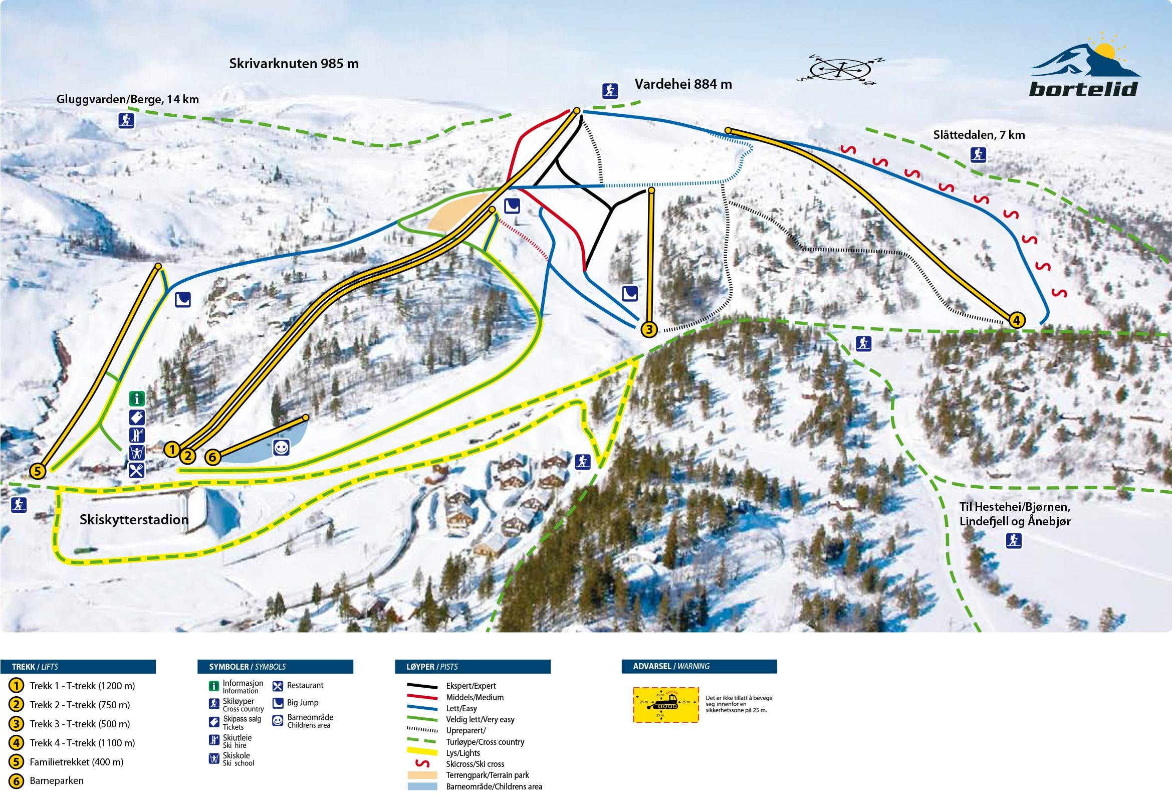 Bortelid trail map