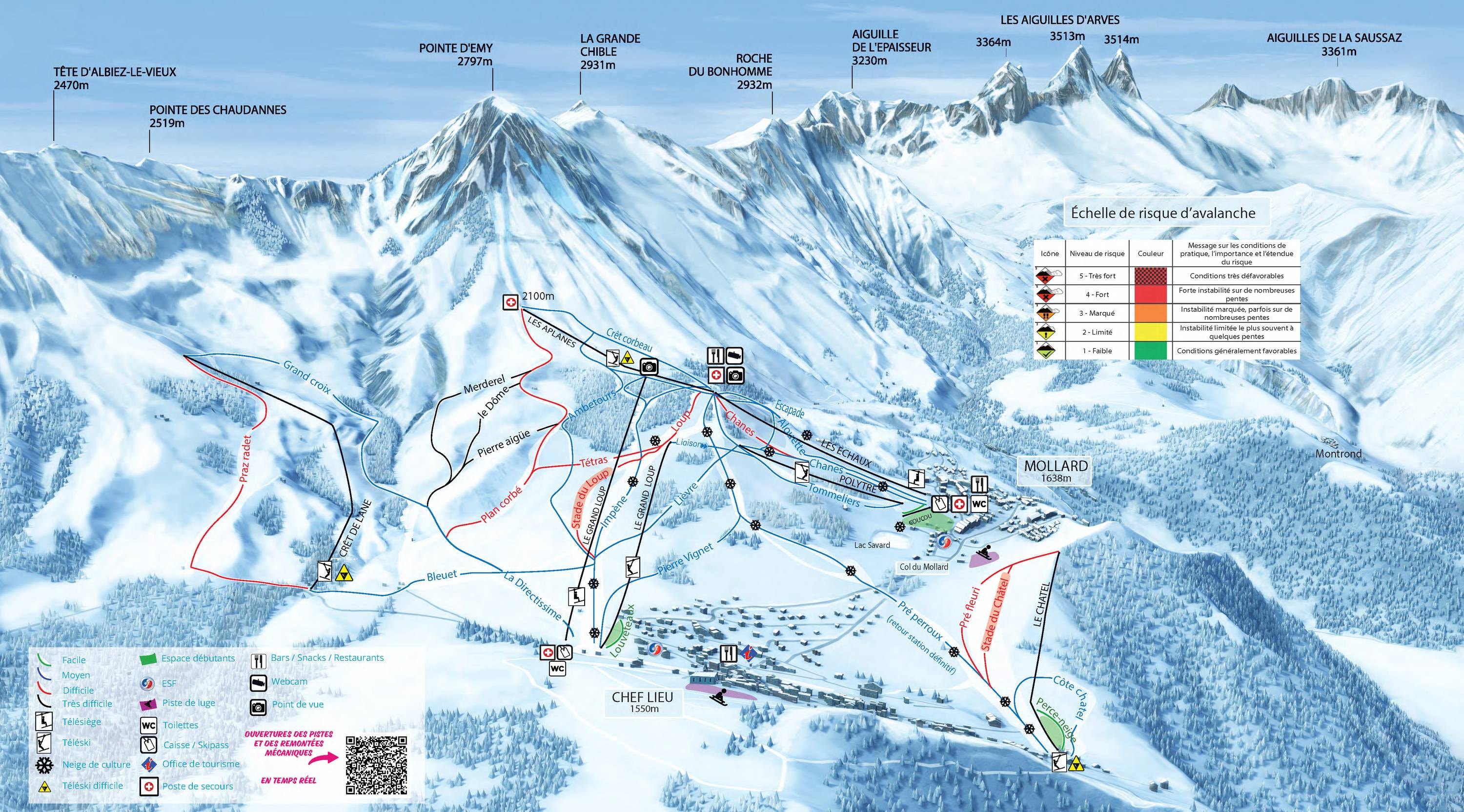 Albiez-Montrond trail map