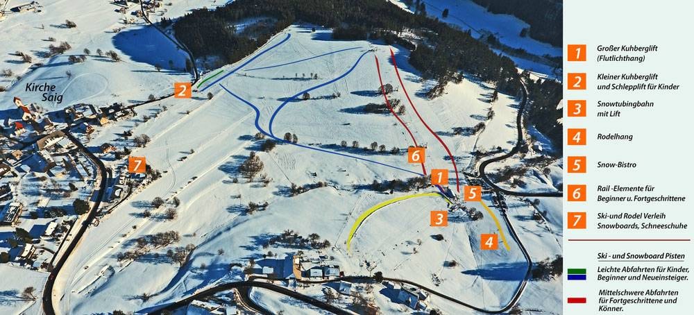 Kuhberglifte – Lenzkirch-Saig trail map