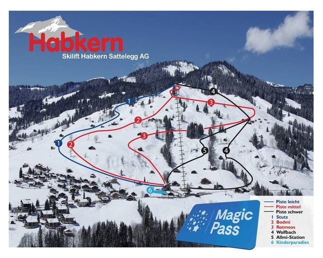 Habkern – Sattelegg trail map
