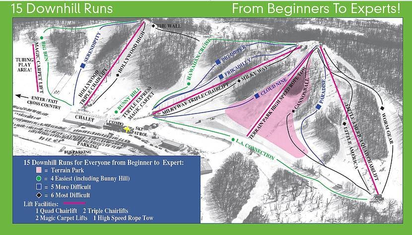 Andes Tower Hills trail map