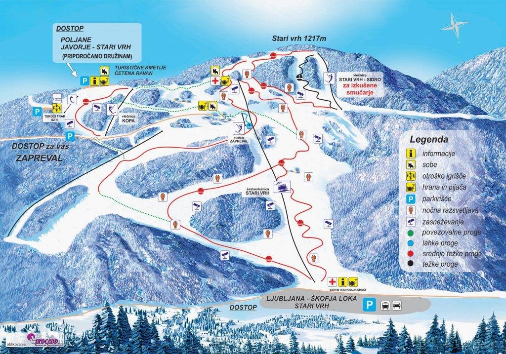 Stari Vrh trail map