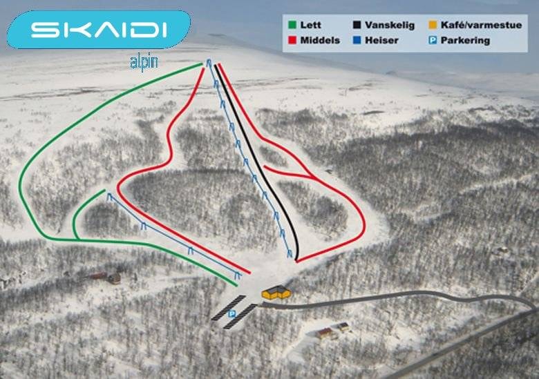 Skaidi trail map