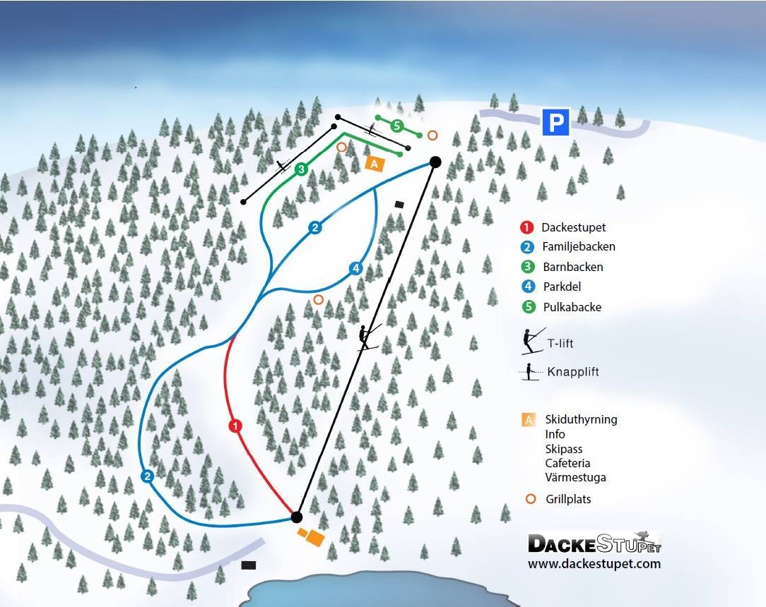 Dackestupet trail map