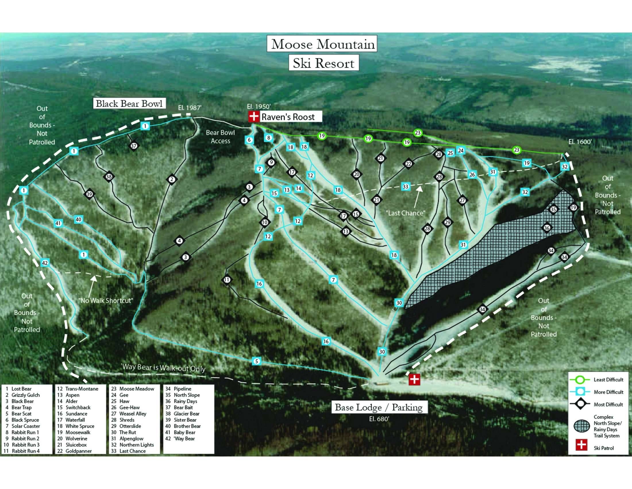 Moose Mountain trail map