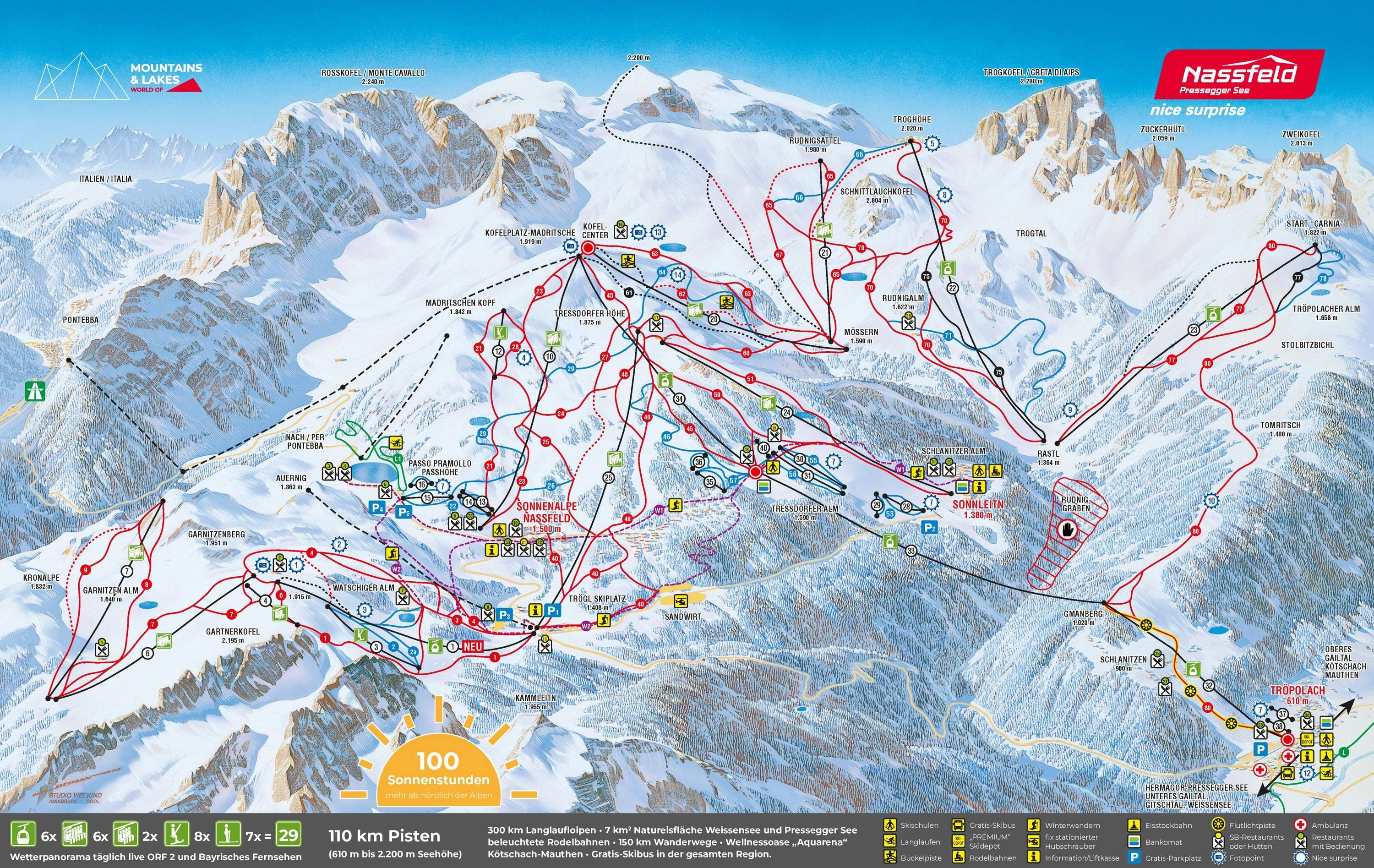 Nassfeld – Hermagor trail map