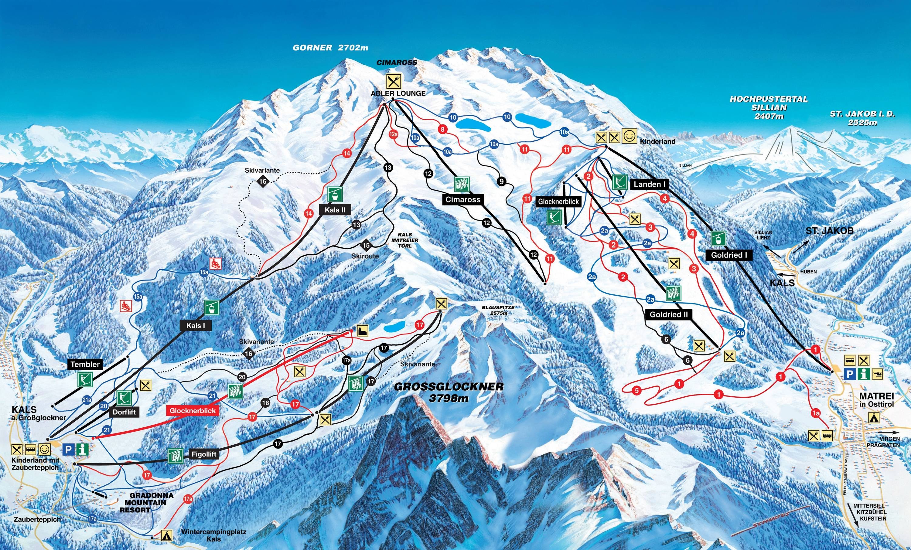 Großglockner Resort Kals-Matrei trail map
