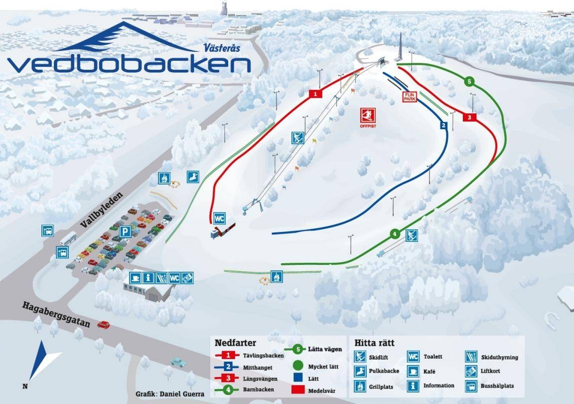 Vedbobacken – Västerås trail map