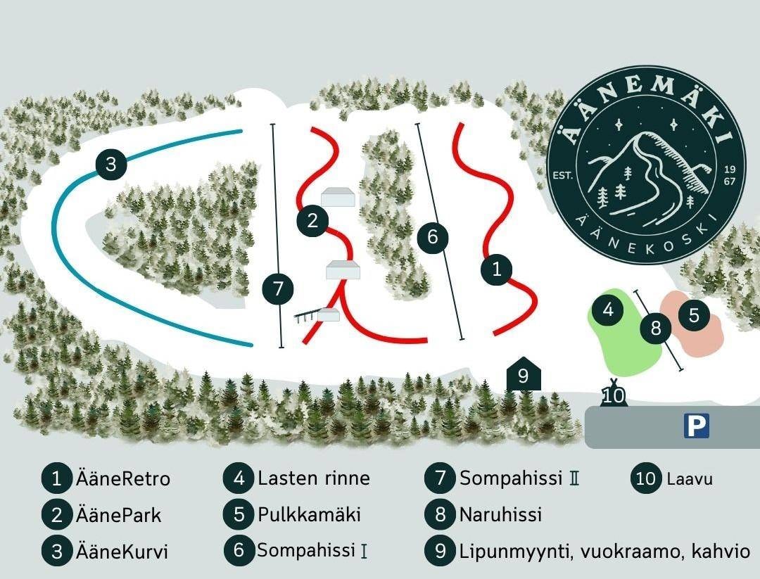 Äänemäki – Äänekoski trail map