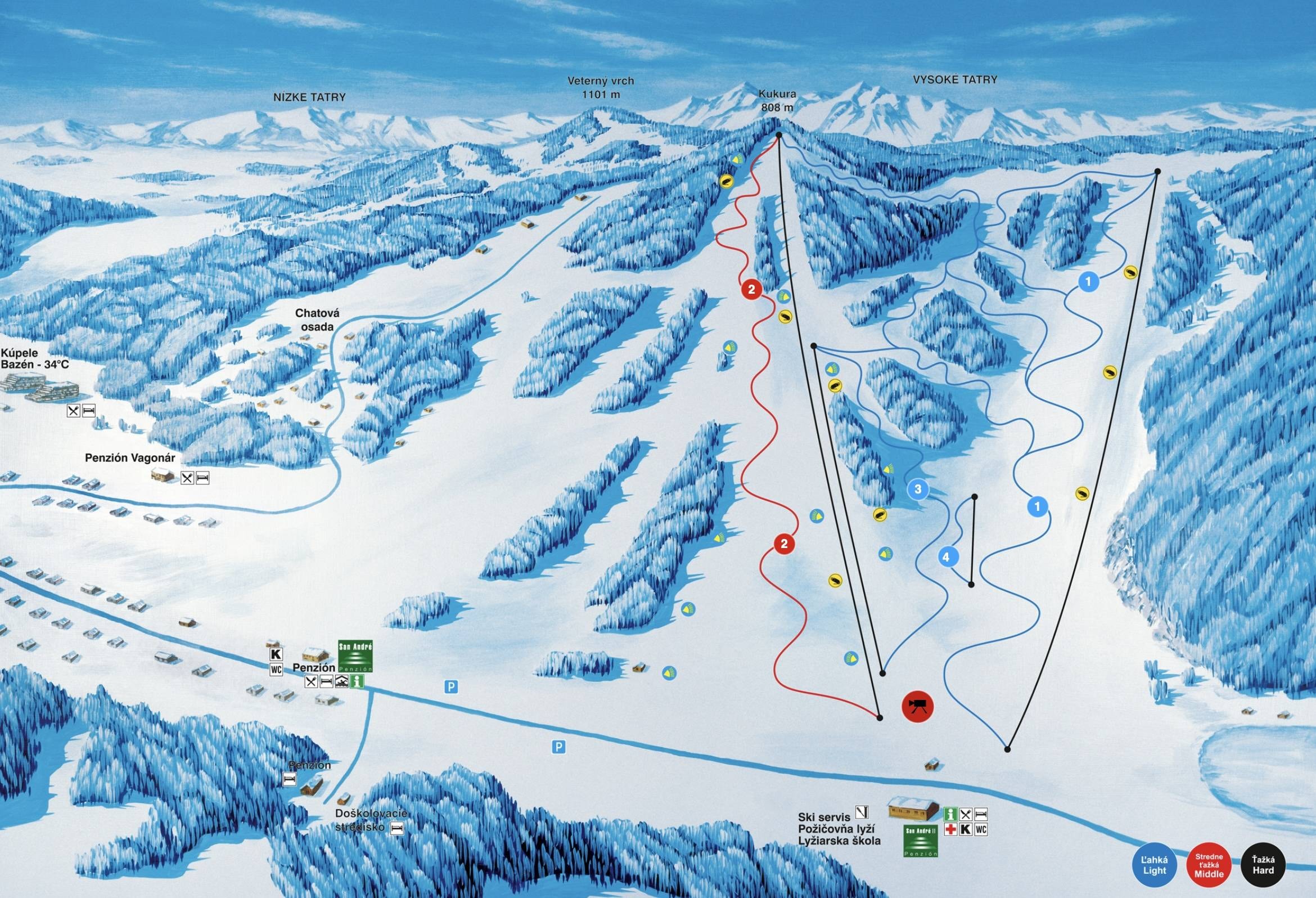 Vyšné Ružbachy trail map