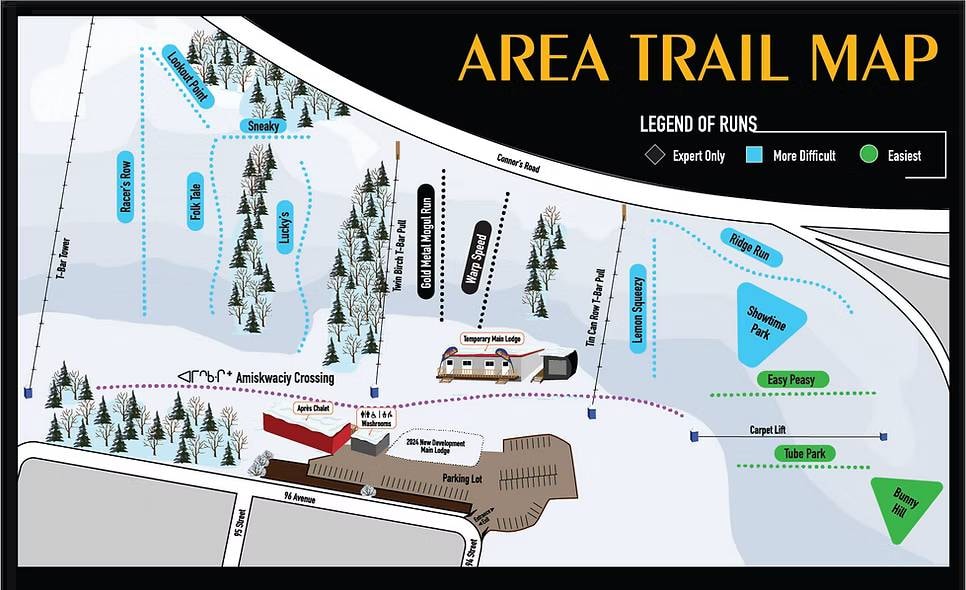 Edmonton Ski Club trail map