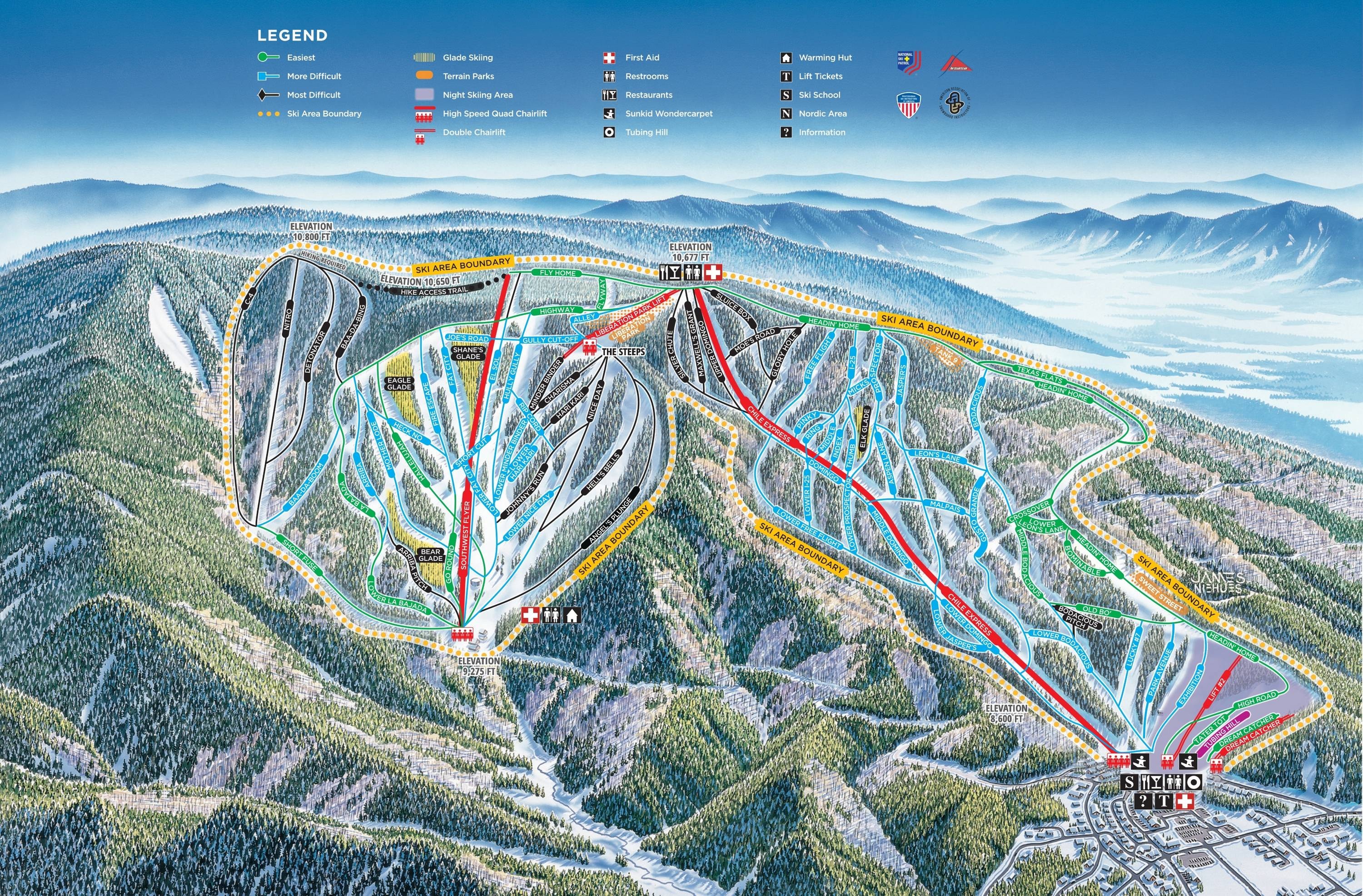 Angel Fire trail map
