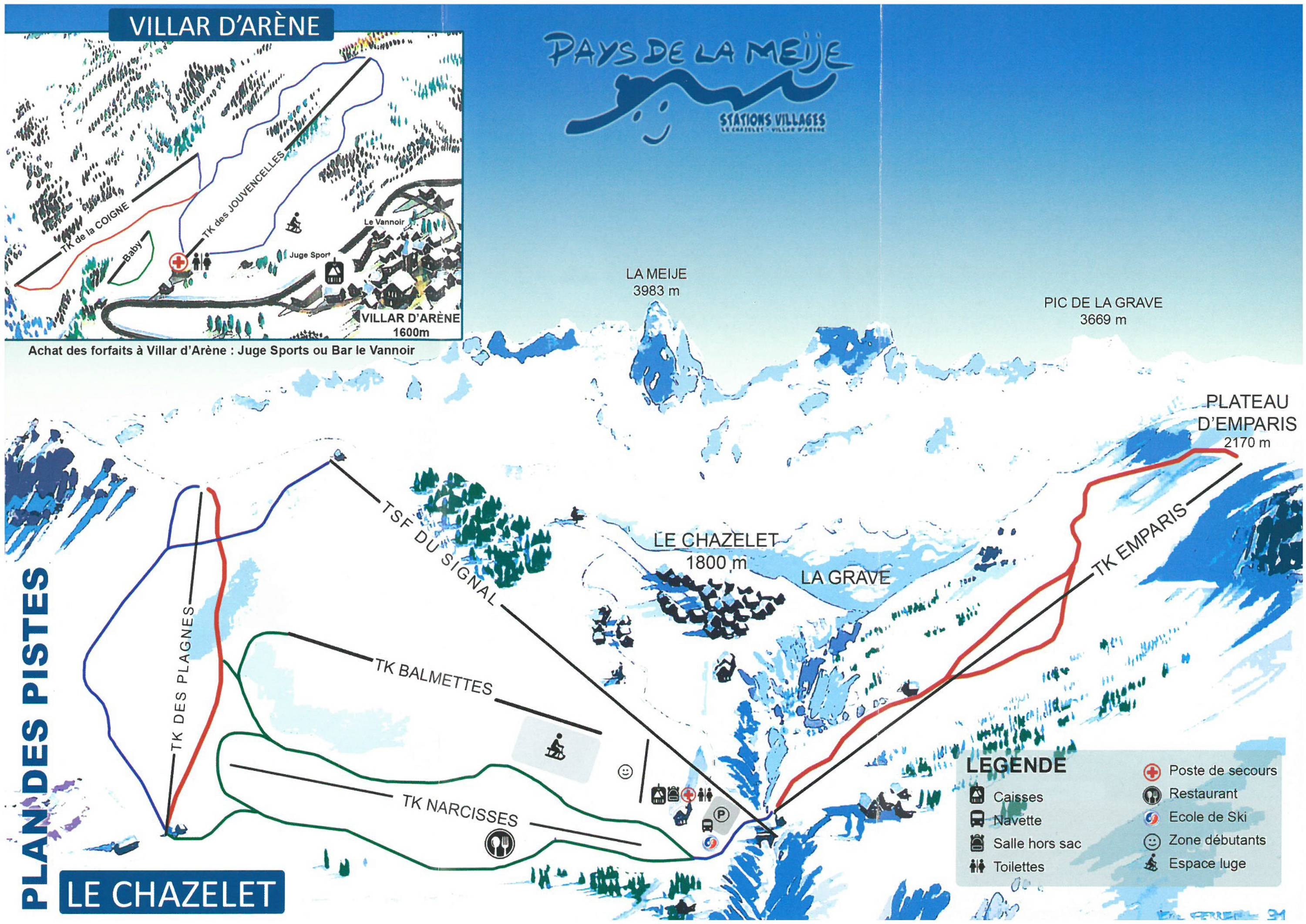 Le Chazelet trail map