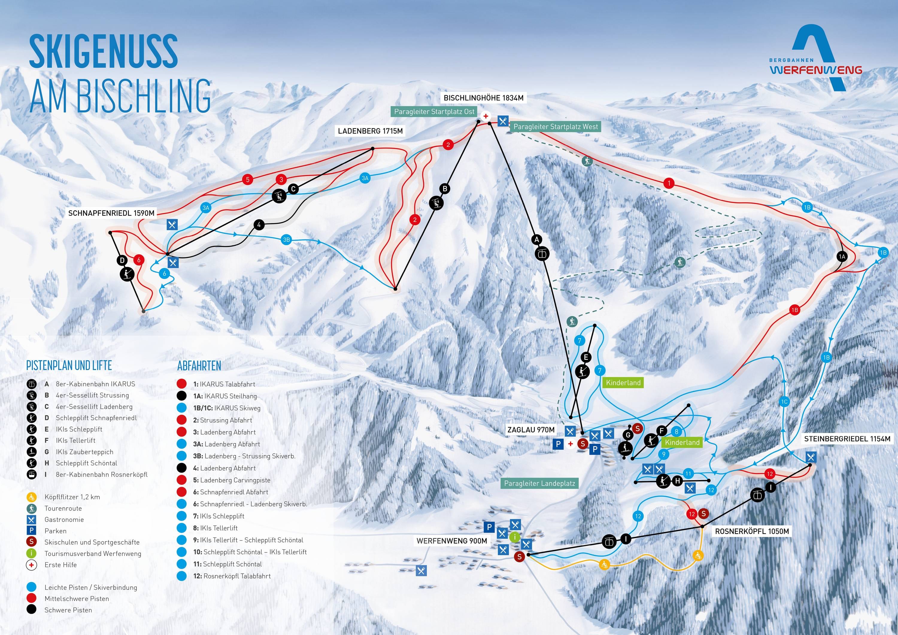 Werfenweng trail map