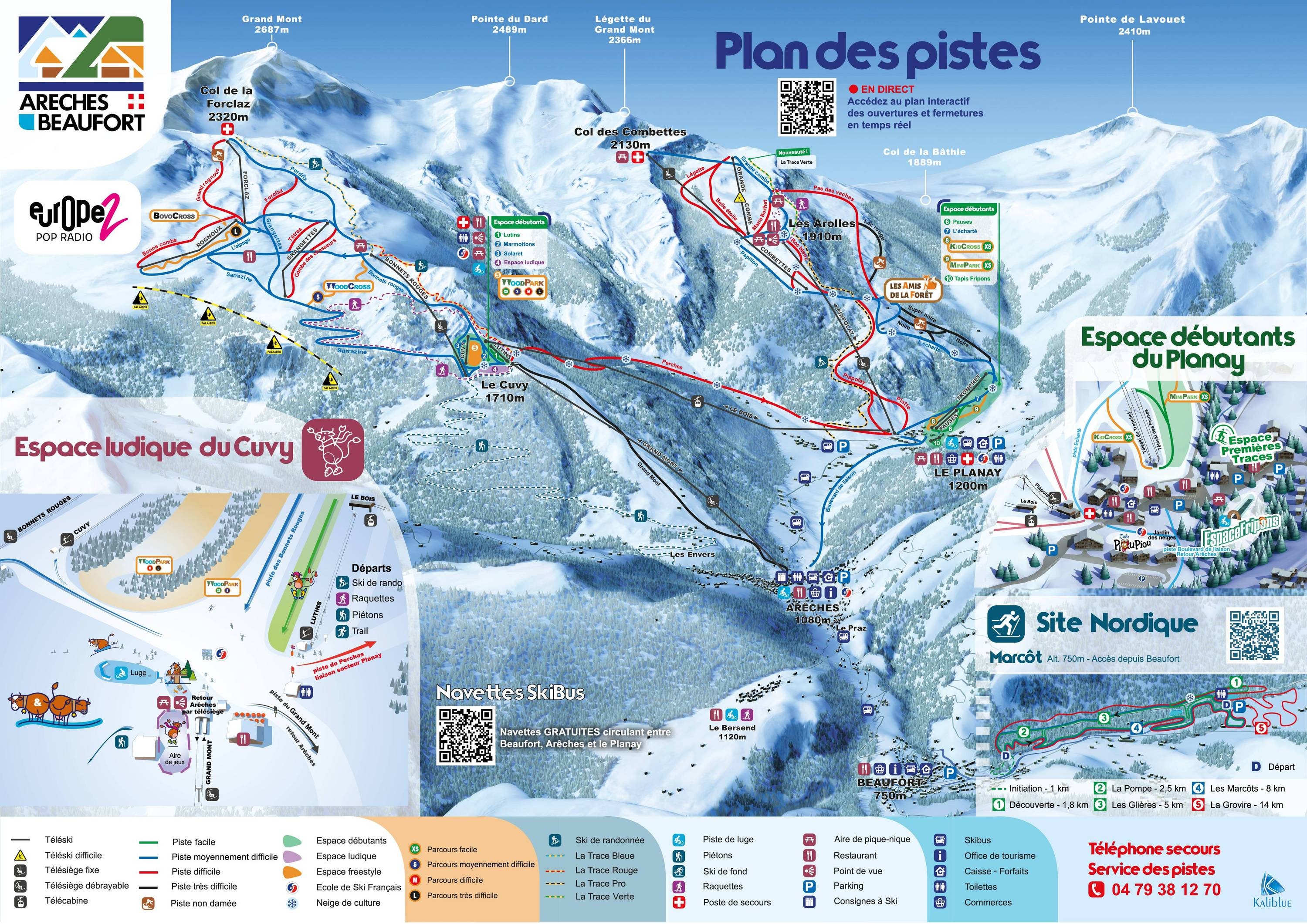 Arêches (Beaufort) trail map