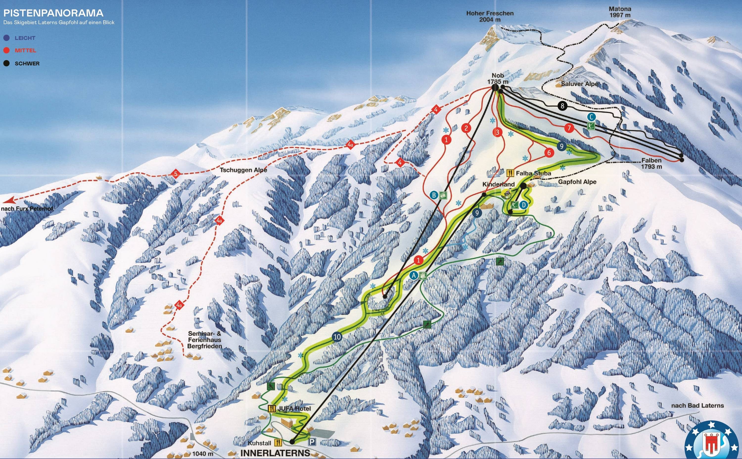 Laterns – Gapfohl trail map