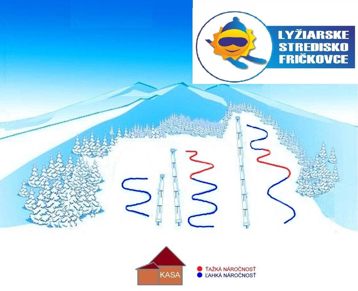 Fričkovce trail map