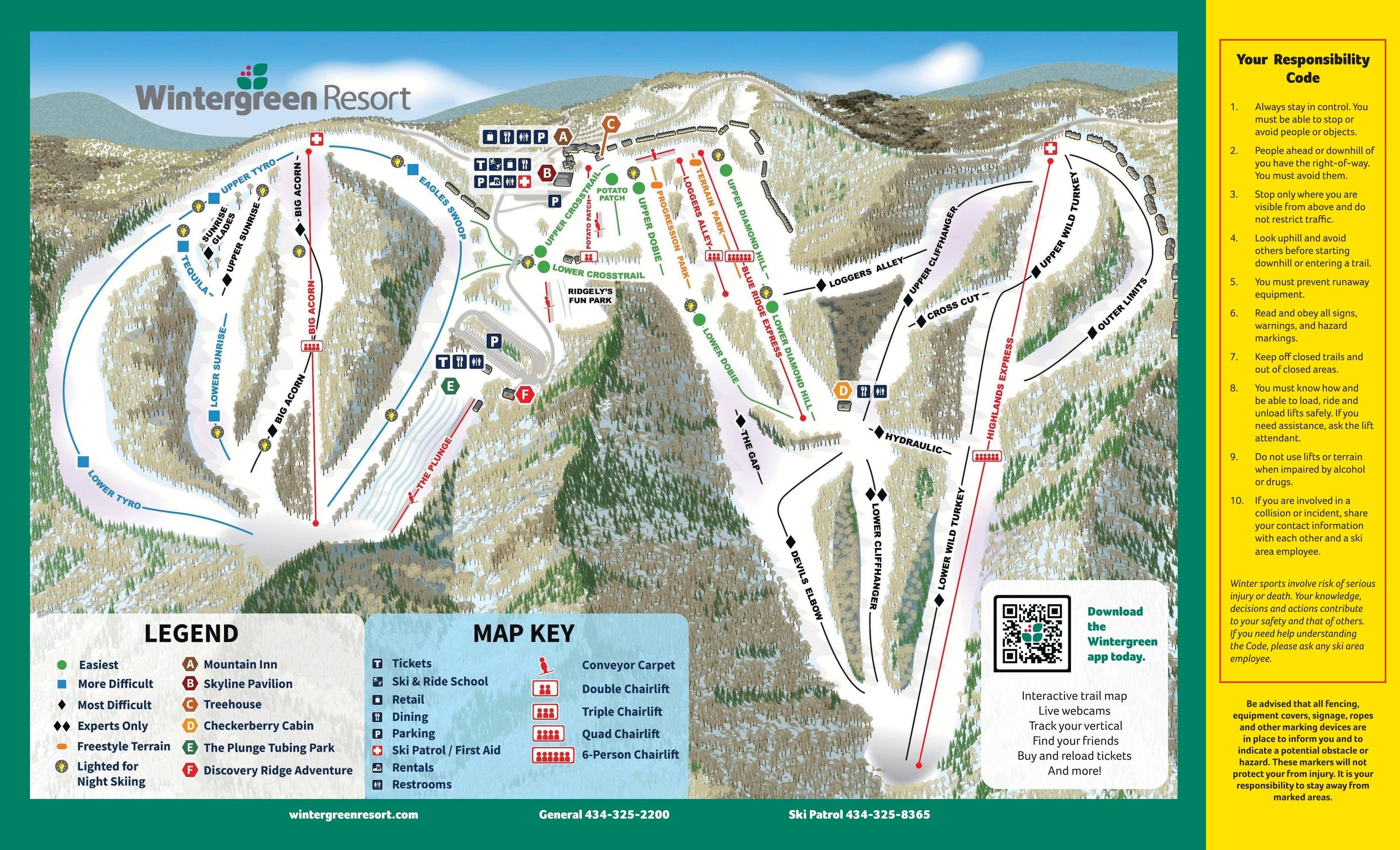Wintergreen Resort trail map