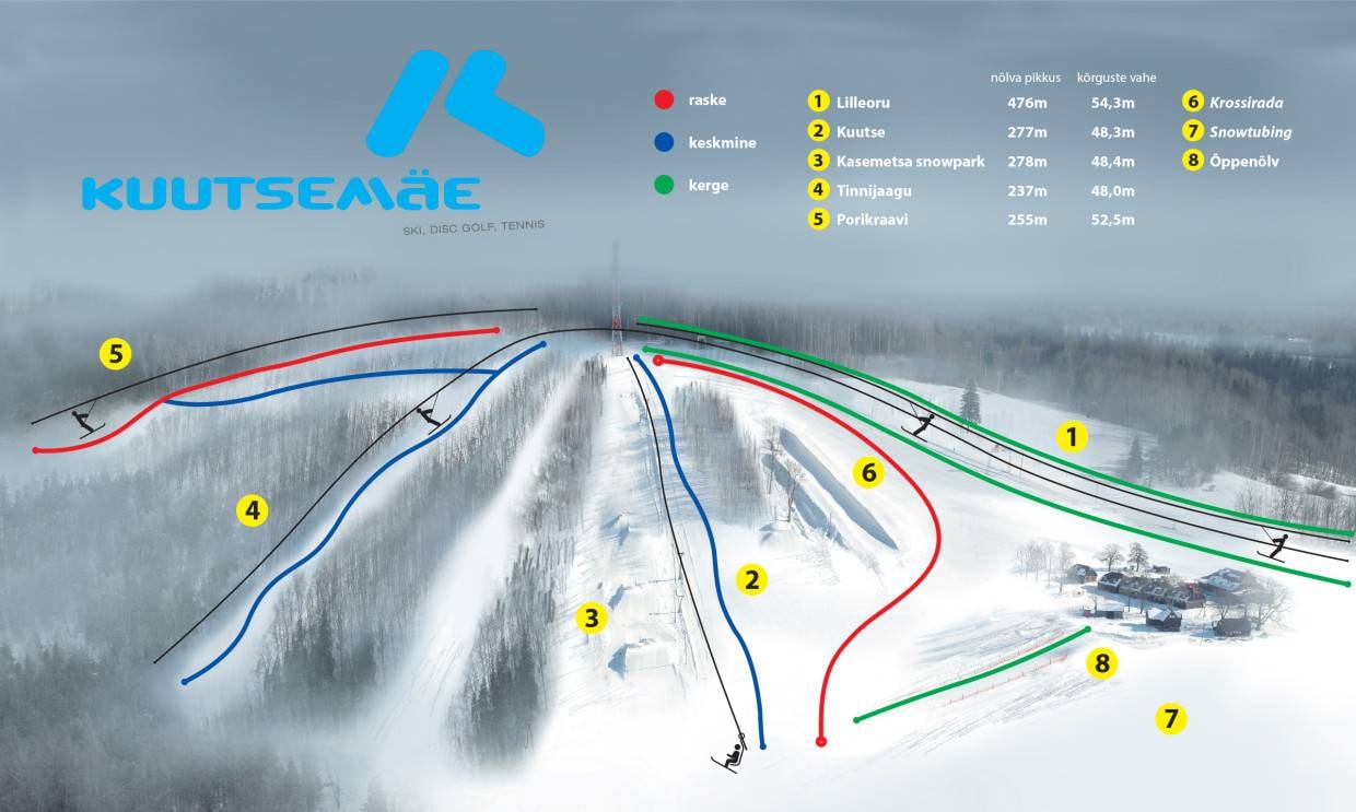 Kuutsemäe trail map