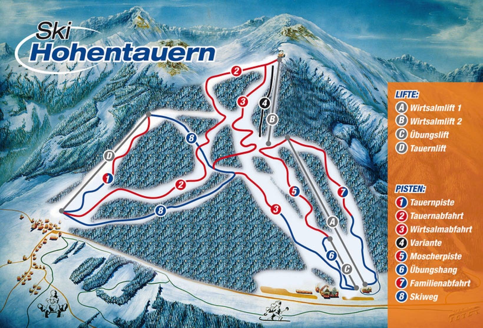 Hohentauern trail map