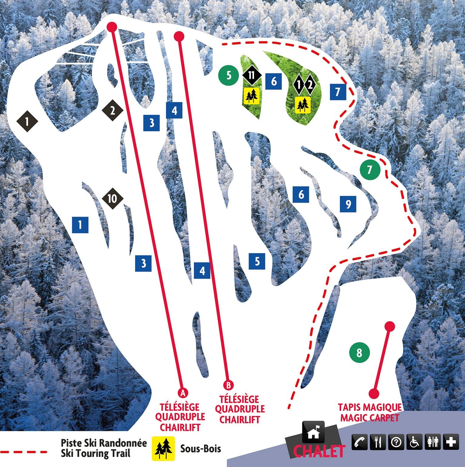 Mont Habitant trail map