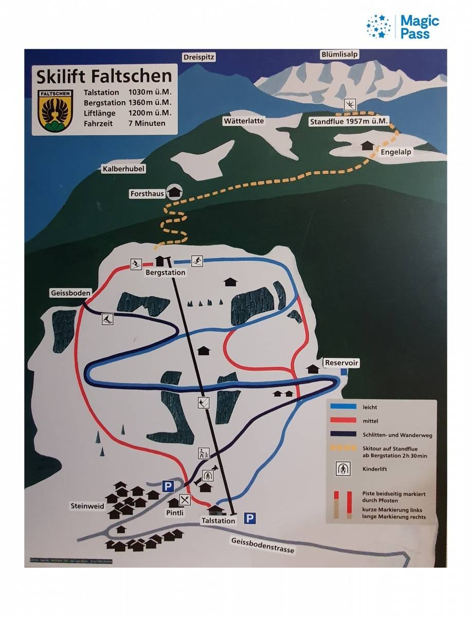 Faltschen – Reichenbach trail map